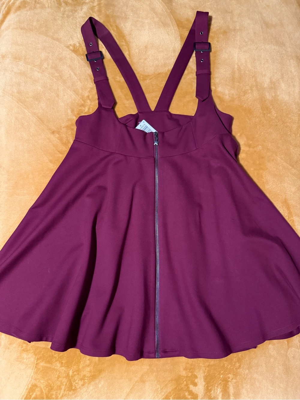 torrid nightfall Burgundy Star-Zip Skater pinafore Dress - Picture 7 of 10